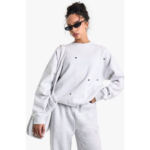 Sweat Oversize À Détail Œillet - S - boohoo - Modalova