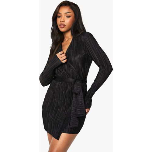 Robe Portefeuille Courte Plissée - 38 - boohoo - Modalova