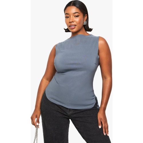 Grande Taille - Top Froncé Asymétrique - 44 - boohoo - Modalova