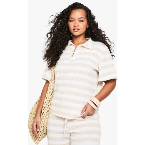 Grande Taille - Top En Maille À Col V - 44 - boohoo - Modalova