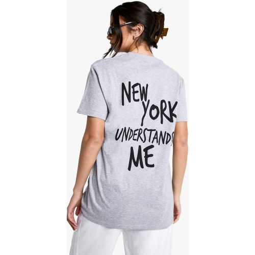 T-Shirt Oversize À Slogan Nyc - S - boohoo - Modalova