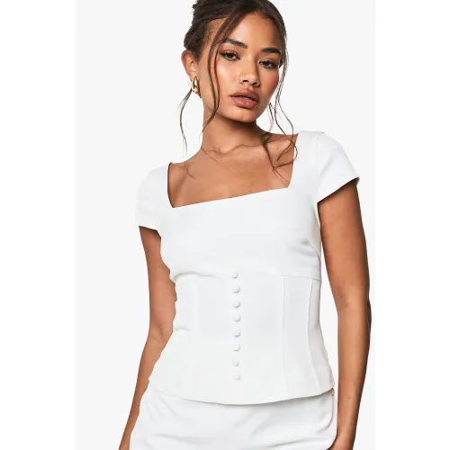 Top De Tailleur À Manches Courtes - 36 - boohoo - Modalova