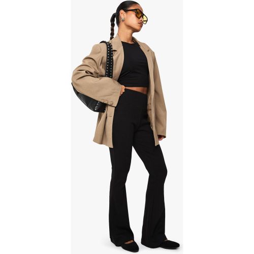 Legging Basique Flare Côtelé - 34 - boohoo - Modalova