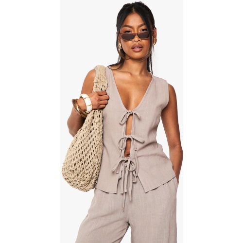 Gilet Noué Sans Manches - 34 - boohoo - Modalova