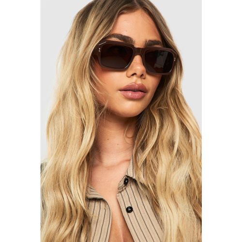 Lunettes De Soleil Carrées Épaisses - One Size - boohoo - Modalova