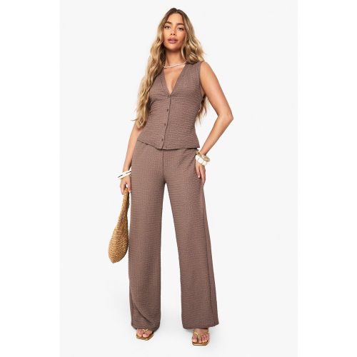Pantalon Large Texturé - 34 - boohoo - Modalova