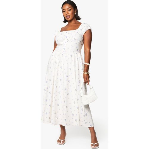 Grande Taille - Robe Patineuse Mi-Longue À Fleurs - 44 - boohoo - Modalova