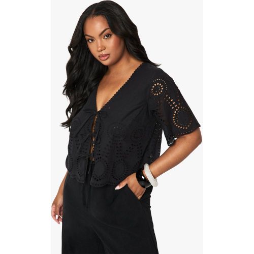 Grande Taille - Top Brodé À Manches Courtes - 44 - boohoo - Modalova