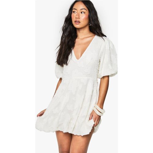 Robe Courte Fleurie À Décolleté Plongeant - 36 - boohoo - Modalova