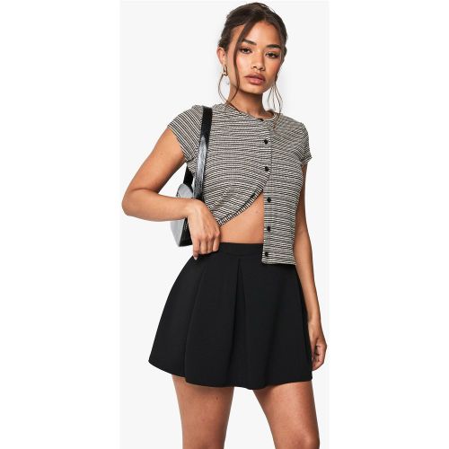 Mini-Jupe Plissée En Tissu Crêpe - 34 - boohoo - Modalova