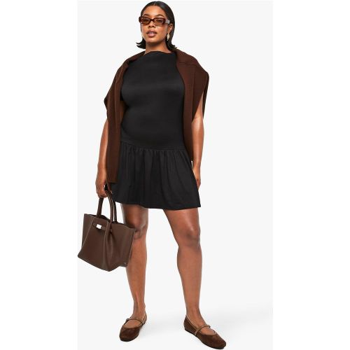 Grande Taille - Robe Patineuse À Col Montant - 44 - boohoo - Modalova