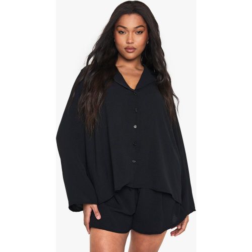 Grande Taille - Ensemble Avec Chemise À Manches Longues Et Short - 44 - boohoo - Modalova