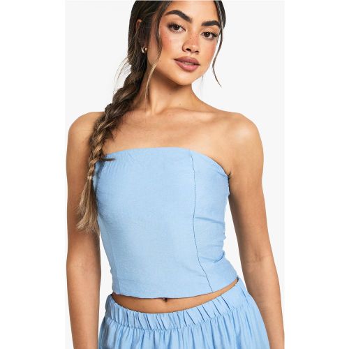 Top Bandeau Synthétique À Coutures Apparentes - 34 - boohoo - Modalova