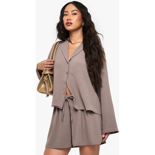 Ensemble Tissé Avec Chemise Et Short - 34 - boohoo - Modalova
