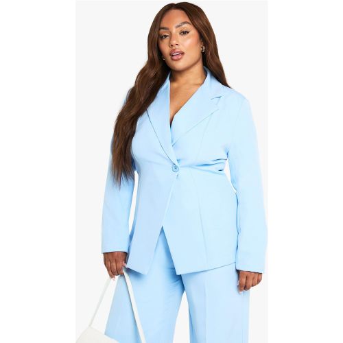 Grande Taille - Blazer Long À Bouton Contrastant - 44 - boohoo - Modalova