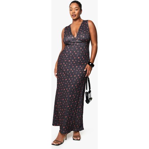 Grande Taille - Robe Mi-Longue Moulante À Imprimé Arbre - 44 - boohoo - Modalova