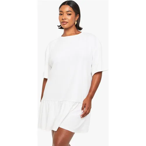 Grande Taille - Robe Babydoll Côtelée - 44 - boohoo - Modalova