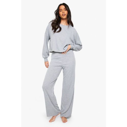 Ensemble De Pyjama Confort Avec Top À Manches Longues Et Pantalon - 34 - boohoo - Modalova