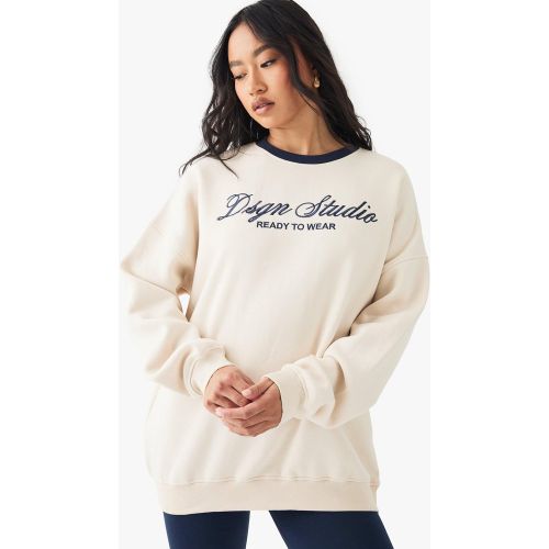 Sweat Oversize À Broderie Dsgn Studio - L - boohoo - Modalova