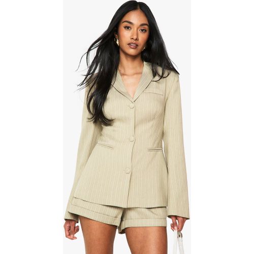 Blazer De Tailleur À Bouton Contrastant - 34 - boohoo - Modalova