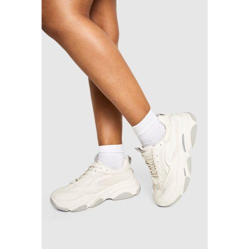 Baskets À Plateforme Et Motif Contrastant - 37 - boohoo - Modalova