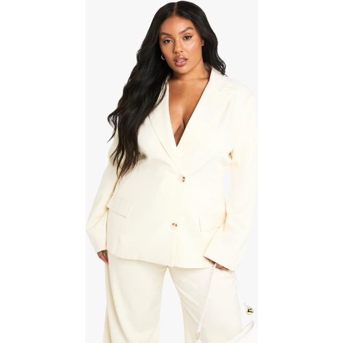 Grande Taille - Blazer Boutonné - 44 - boohoo - Modalova