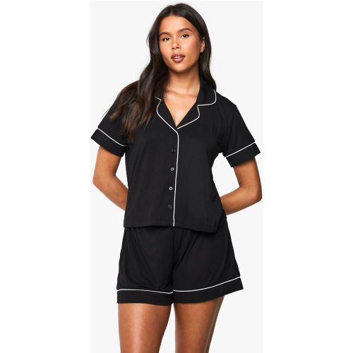 Ensemble De Pyjama Avec Chemise À Manches Courtes Et Short - 34 - boohoo - Modalova