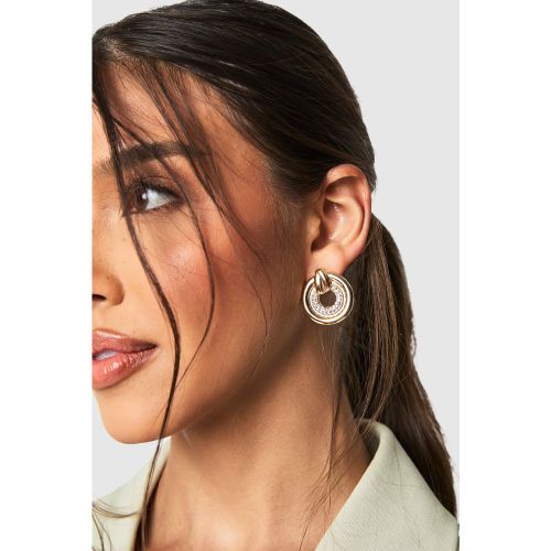 Boucles D'Oreilles Dorées - One Size - boohoo - Modalova