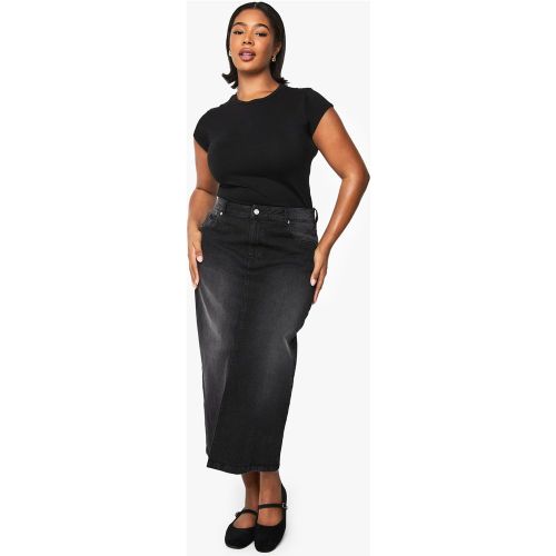 Grande Taille - Jupe Longue En Jean - 44 - boohoo - Modalova