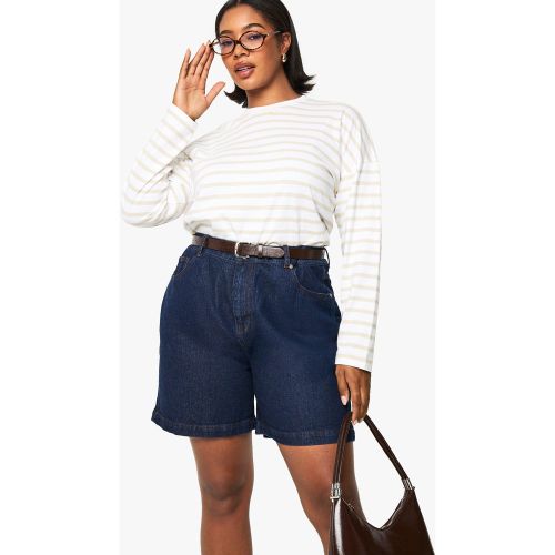 Grande Taille - Short Boyfriend En Jean - 44 - boohoo - Modalova