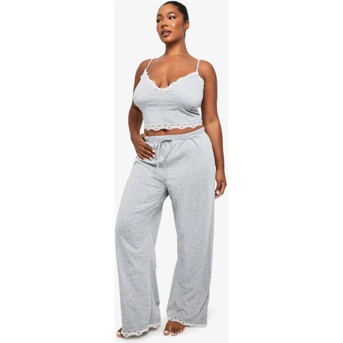Grande Taille - Ensemble De Pyjama À Détails En Dentelle - 44 - boohoo - Modalova