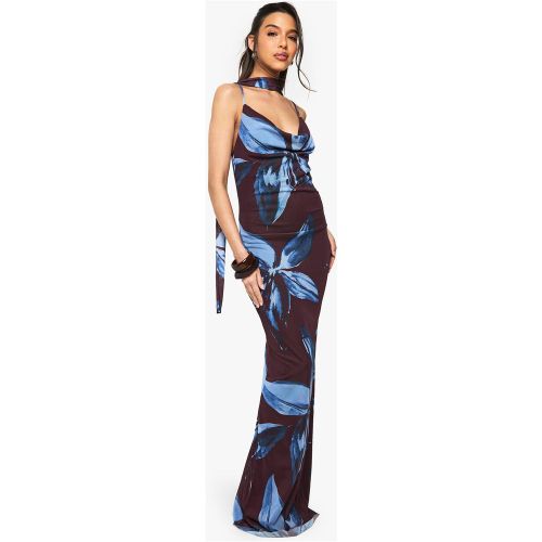 Robe Longue Fleurie En Mesh - 36 - boohoo - Modalova