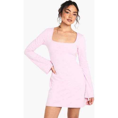 Robe Courte En Coton À Col Carré - 36 - boohoo - Modalova