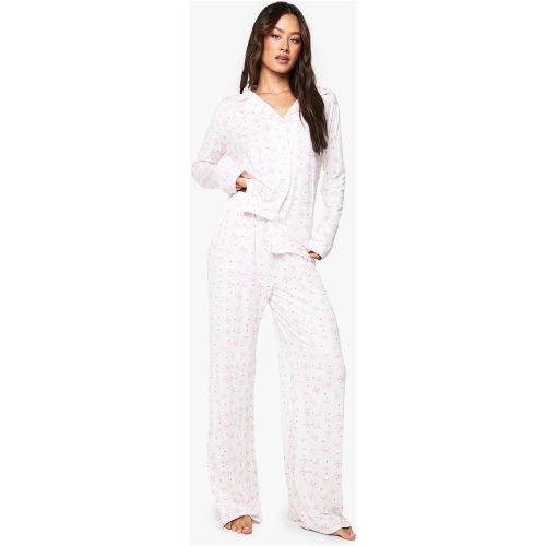 Tall" - Ensemble De Pyjama À Manches Longues Et Pantalon - 36 - boohoo - Modalova