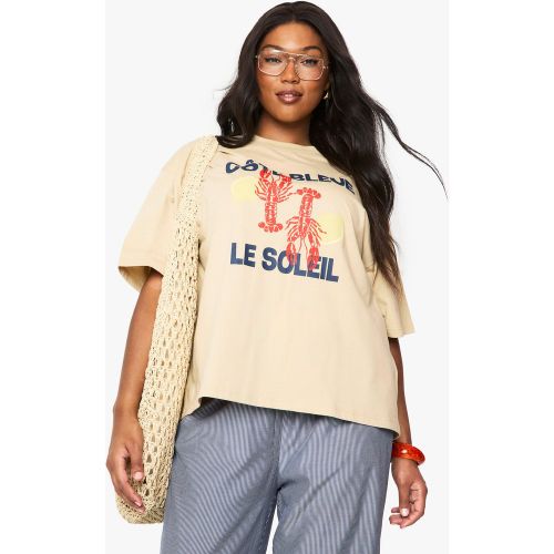 Grande Taille - T-Shirt Oversize À Imprimé Homard - 44 - boohoo - Modalova