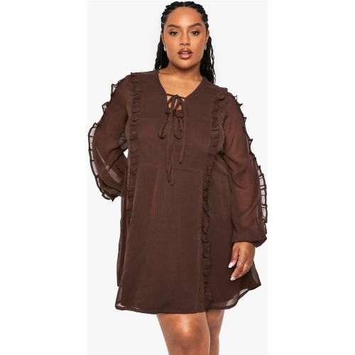 Grande Taille - Robe Babydoll Volumineuse - 44 - boohoo - Modalova