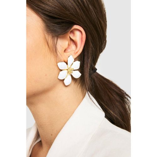 Boucles D'Oreilles Fleuries - One Size - boohoo - Modalova