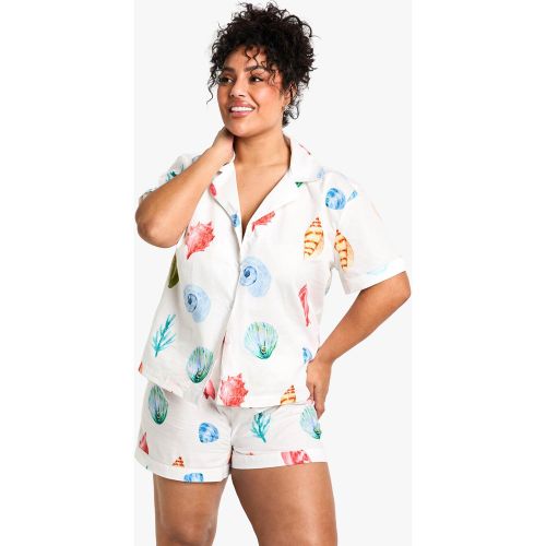 Grande Taille - Ensemble De Pyjama À Manches Courtes - 44 - boohoo - Modalova