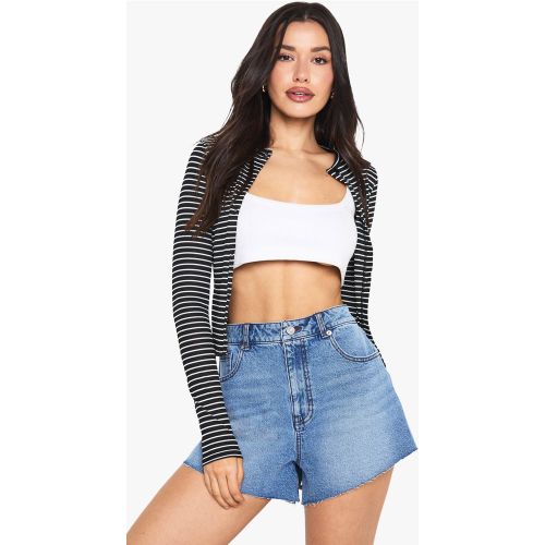 Tall" - Short En Jean À Bords Bruts - 34 - boohoo - Modalova