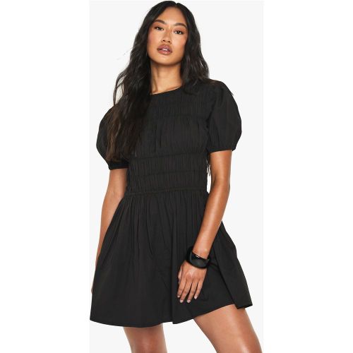 Robe Courte Froncée En Coton - 36 - boohoo - Modalova