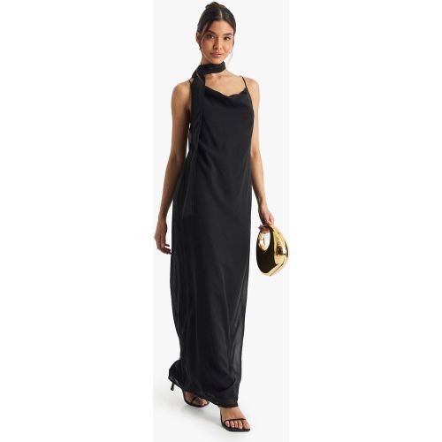 Robe Nuisette En Mousseline De Soie À Col Noué - 36 - boohoo - Modalova