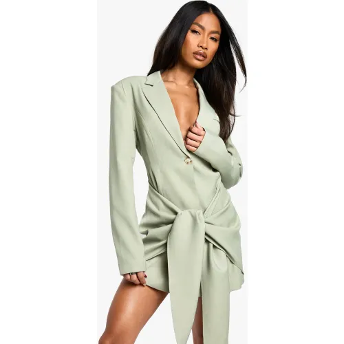 Robe Blazer Habillée À Détails Volantés - 36 - boohoo - Modalova