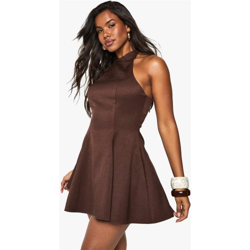 Robe Courte Habillée À Col Montant - 36 - boohoo - Modalova