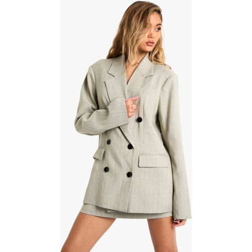 Blazer Oversize À Rayures Fines - 38 - boohoo - Modalova