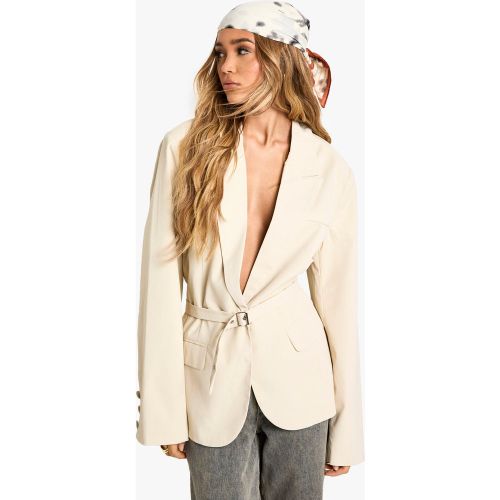 Blazer Oversize À Ceinture - 36 - boohoo - Modalova