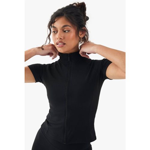 Top Zippé À Manches Courtes - S - boohoo - Modalova