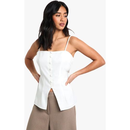 Petite" - Top De Tailleur Tissé - 34 - boohoo - Modalova