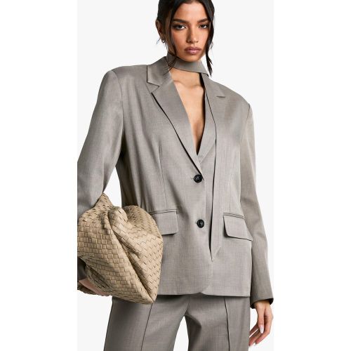 Blazer Habillé À Col Noué - 36 - boohoo - Modalova