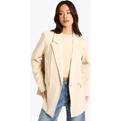 Tall" - Blazer À Taille Cintrée - Blanc Écru - 36, Blanc Écru - boohoo - Modalova