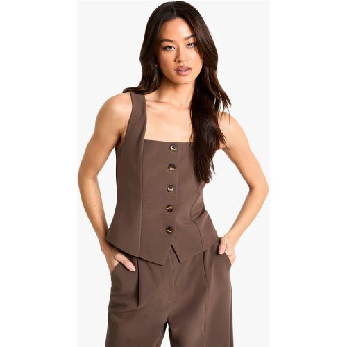 Tall" - Gilet Essentiel À Col Carré Sans Manches - 36 - boohoo - Modalova